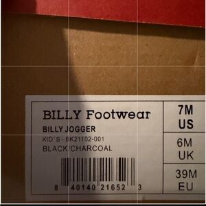 Billy Footwear Kids Black Jogger Sneakers